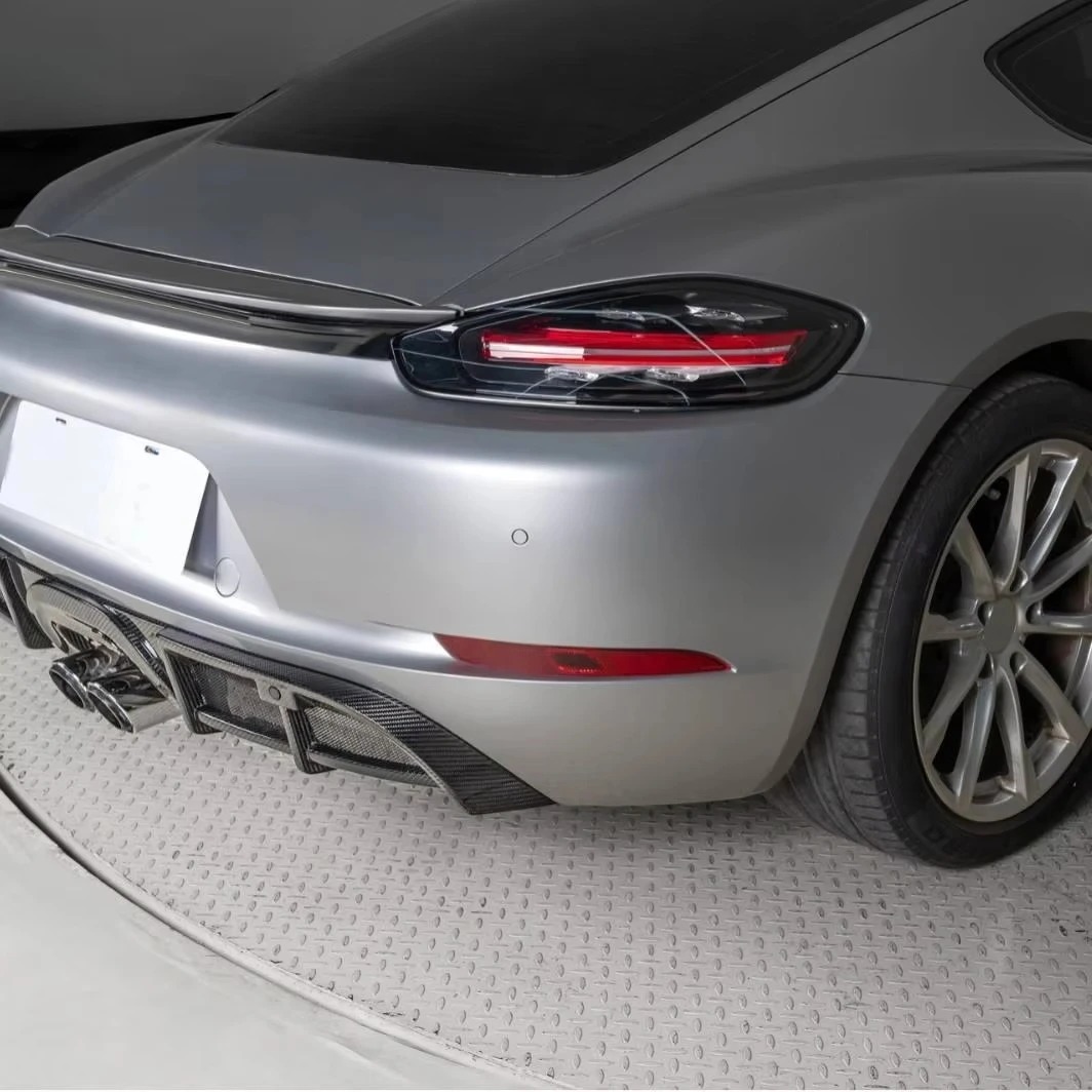 New Wholesale Diffuser Spoiler Lip for for 718 982 Boxster Cayman 2017-UP Real Carbon Fiber Rear Bumper